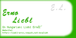 erno liebl business card